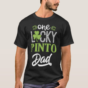 Eén gelukkige PINTO paard vader Ierse paardrijden T-shirt