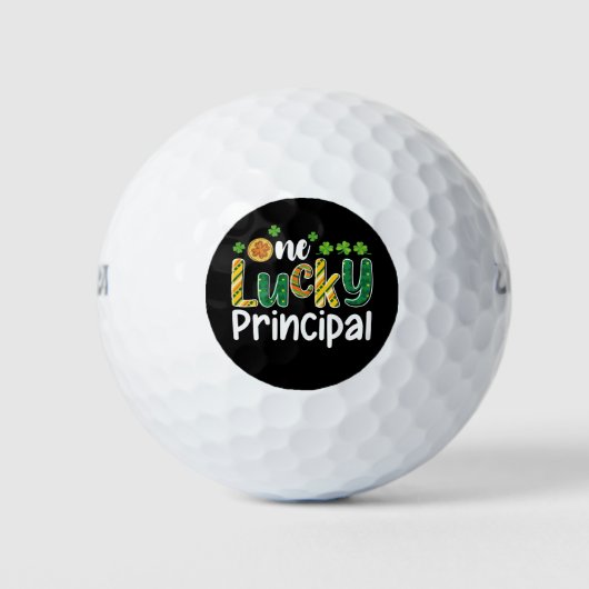 Een gelukkige schooldirecteur St Patrick's Day Golfballen (Voorkant)