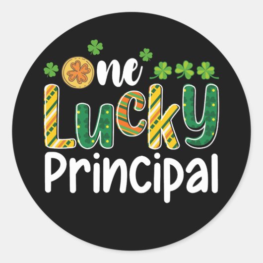 Een gelukkige schooldirecteur St Patrick's Day Ronde Sticker (Voorkant)