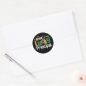 Een gelukkige schooldirecteur St Patrick's Day Ronde Sticker (Envelop)