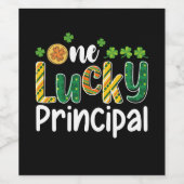 Een gelukkige schooldirecteur St Patrick's Day Wijn Etiket (Enkel label)