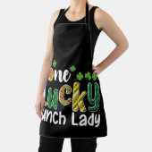 Een gelukkige schoollunchdame St. Patrick's Day Schort (Insitu)