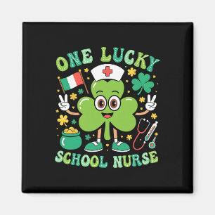Een gelukkige schoolverpleegster St Patrick's Day Magneet
