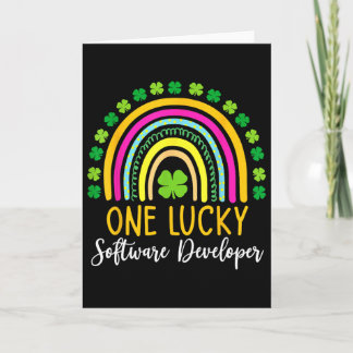Een gelukkige softwareontwikkelaar St Patrick Day  Kaart