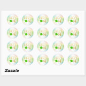 Een gelukkige St. Patricks Day shamrock Ronde Sticker (Vel)