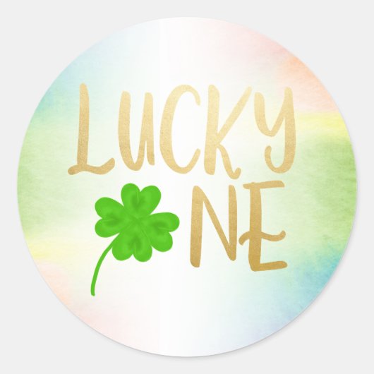 Een gelukkige St. Patricks Day shamrock Ronde Sticker (Voorkant)