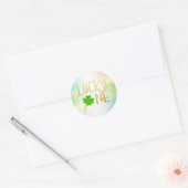 Een gelukkige St. Patricks Day shamrock Ronde Sticker (Envelop)