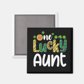Een gelukkige tante die familie St Patrick's Day m Magneet (Voorkant / Achterkant)
