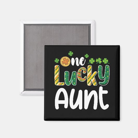 Een gelukkige tante die familie St Patrick's Day m Magneet (Voorkant / Achterkant)