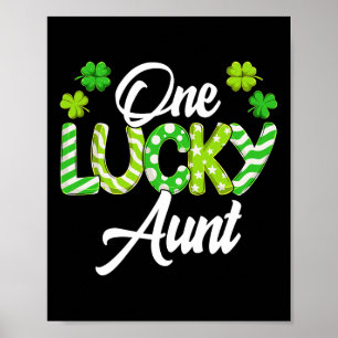 Een gelukkige tante Shamrock Ierse tante St. Patri Poster