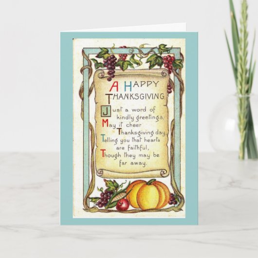 Een gelukkige Thanksgiving Feestdagen Kaart (Voorkant)
