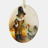 Een gelukkige Thanksgiving Pilgrim en  Ornament (Rechts)