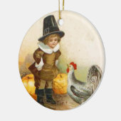 Een gelukkige Thanksgiving Pilgrim en  Ornament (Links)