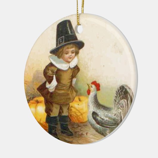 Een gelukkige Thanksgiving Pilgrim en  Ornament (Links)