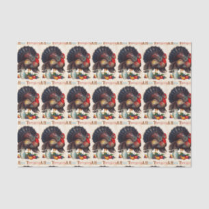 Een gelukkige Thanksgiving Turkije Tissuepapier