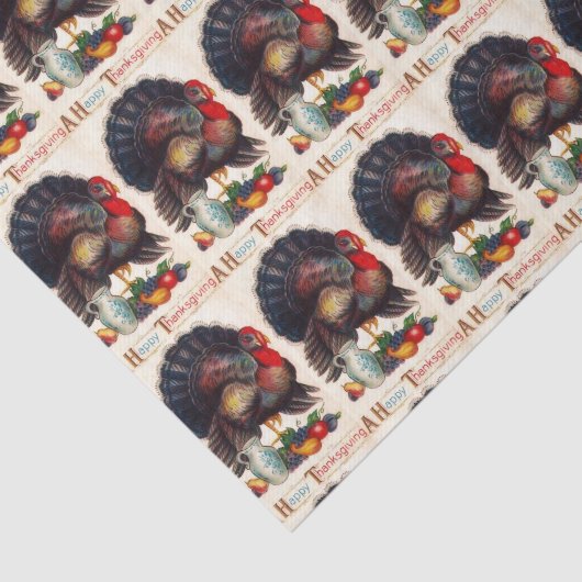 Een gelukkige Thanksgiving Turkije Tissuepapier (Detail)