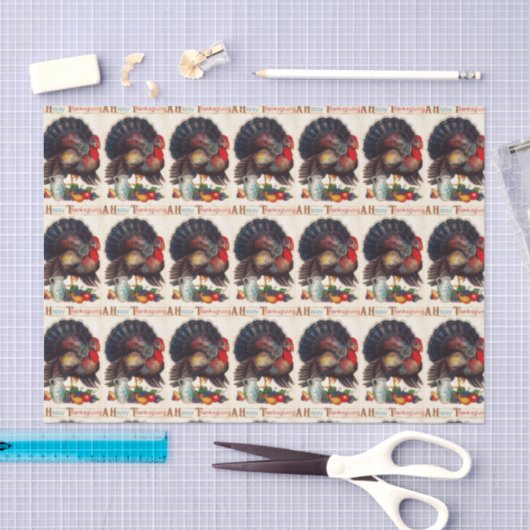 Een gelukkige Thanksgiving Turkije Tissuepapier (Craft)