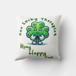 Een gelukkige therapeut St. Patrick's Day Fun Desi Kussen