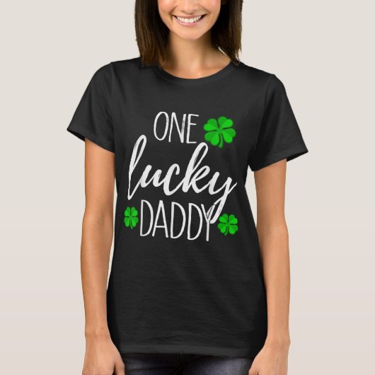 Eén gelukkige vader die op St Patricks Day past T-shirt (Voorkant)