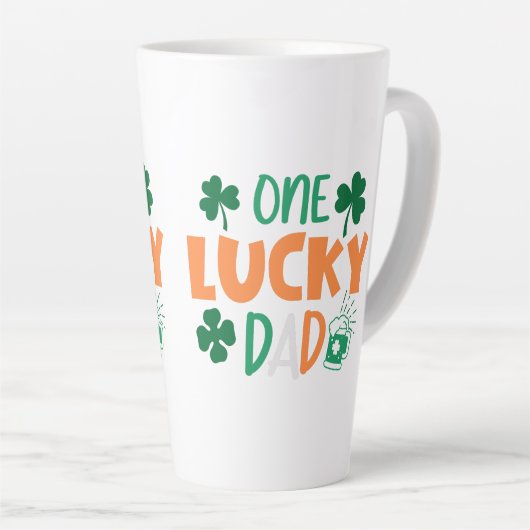 Eén gelukkige vader latte mok (Rechterhoek)