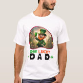Een gelukkige vader - Leprechaun's pot van plezier T-shirt (Voorkant)