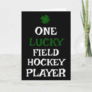 Eén gelukkige veldhockeyspeler St. Patrick's Day I Kaart