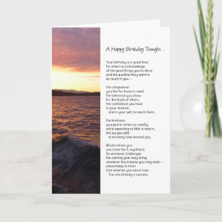 Een gelukkige verjaardag dacht... kaart