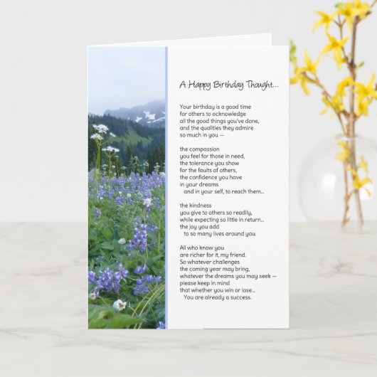 Een gelukkige verjaardag dacht...religieus kaart (Gele Bloem)