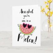 een gelukkige verjaardag in een meloen Kaart (Gele Bloem)