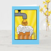 Een gelukkige Verjaardag op Kraan Kaart (Gele Bloem)