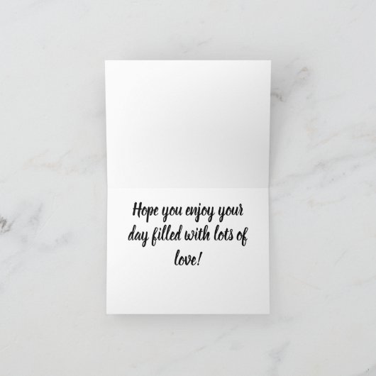 Een gelukkige verjaardag van de families bedankkaart (Binnen)