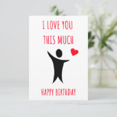 Een gelukkige verjaardagskaart voor hem en haar bedankkaart (Staand voorkant)