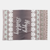 Een gelukkige verjaardagskeuken theedoek (Horizontaal)