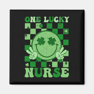 Een gelukkige verpleegster Groovy glimlach St. Pat Magneet