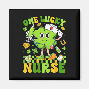 Een gelukkige verpleegster St. Patrick's Day Shamr Magneet