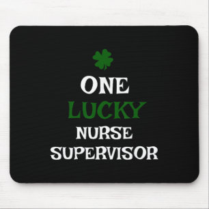 Een gelukkige verpleegster supervisor St. Patrick' Muismat