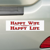 Een gelukkige vrouw gelukkig leven. bumpersticker (Op auto)