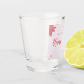 Een gelukkige vrouwendag roze shot glas (Links)