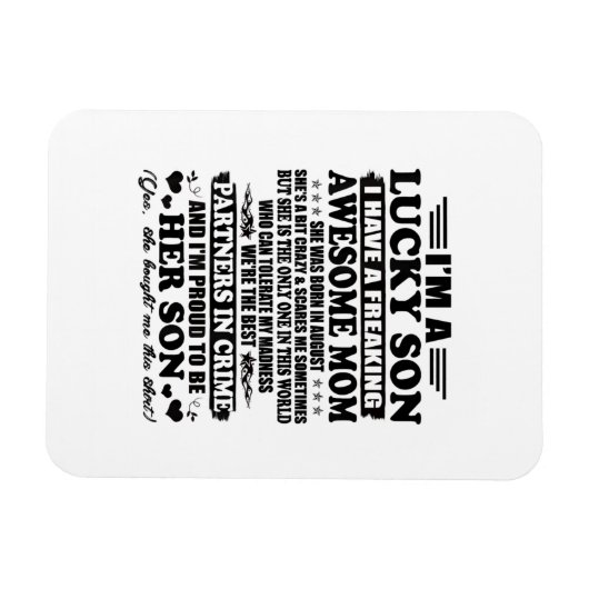 Een gelukkige zoon heeft een verdomd Geweldige moe Magneet (Horizontaal)