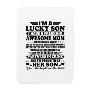 Een gelukkige zoon heeft een verdomd Geweldige moe Magneet