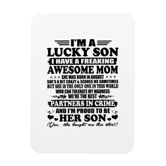 Een gelukkige zoon heeft een verdomd Geweldige moe Magneet (Verticaal)