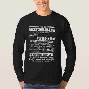 Een gelukkige zoon in de wet heb ik een vrijmakend t-shirt