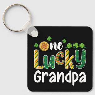 Een geluksvader bijpassende familie St. Patrick's  Sleutelhanger