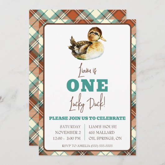 Een geluksvogel, de eerste Kind Kaart (Voorkant / Achterkant)