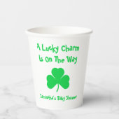 Een geluksvogel is onderweg naar papierbekertjes papieren bekers (Voorkant)