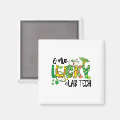 Een geluksvogel labtechnicus St Patricks Day groen Magneet (Voorkant / Achterkant)