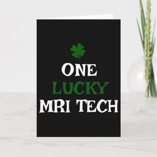 Een geluksvogel Mri Tech St. Patrick's Day Grappig Kaart (Voorkant)