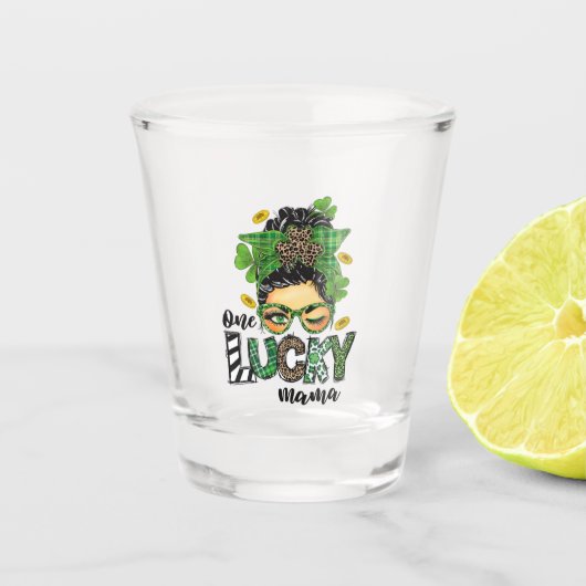 Eén geluksvrouw shot glas (Voorkant)