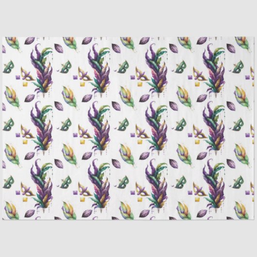 Een gemaskeerd Mardi Gras Series Design 5 Tissuepapier (Voorkant)