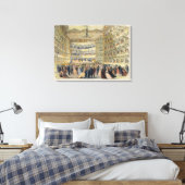 Een gemaskerde bal bij het Fenice-theater, Venetië Canvas Afdruk (Insitu (Slaapkamer))